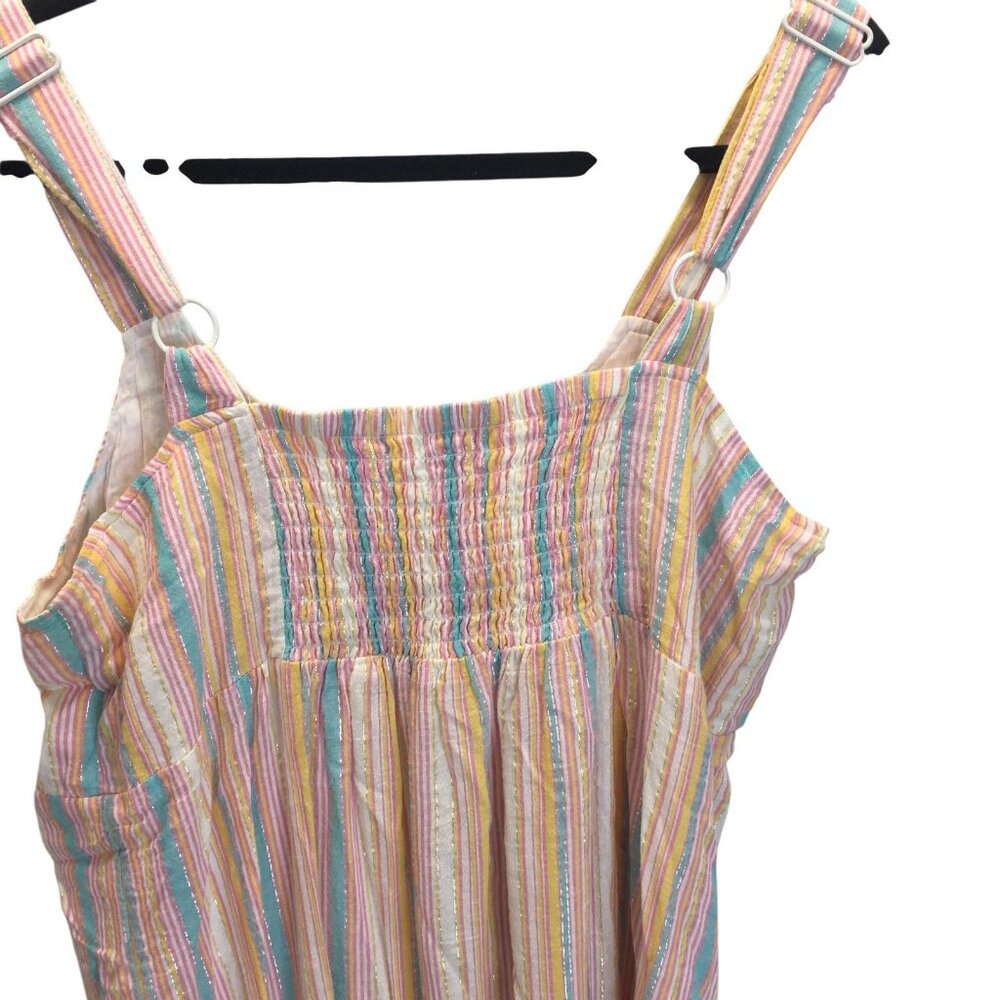 Linda Anderson Dress Womens Large Striped Tiered Maxi Adjustable Straps Lined - Picture 16 of 16
